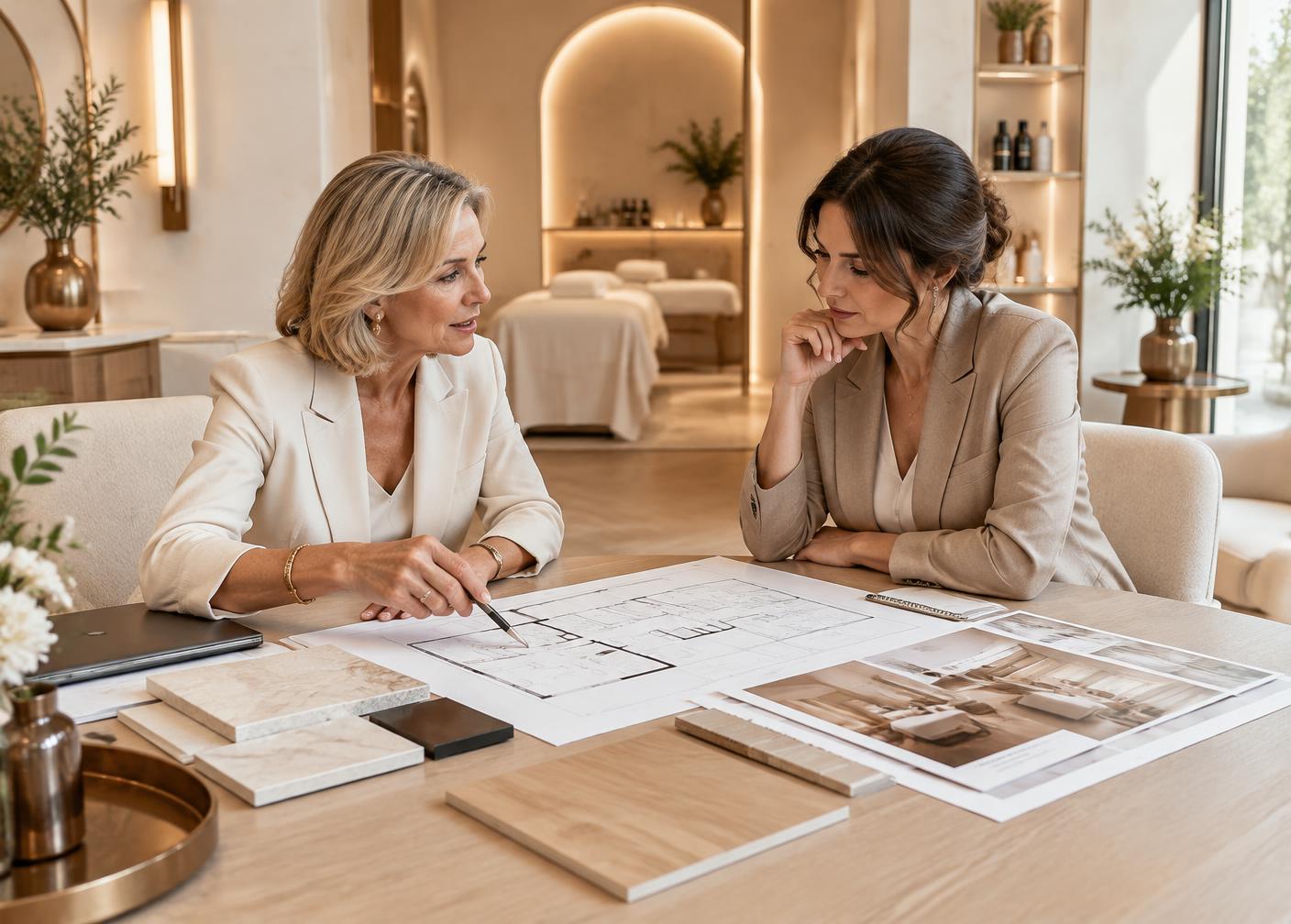 Consulente Wellness World analizza il progetto con la titolare di un beauty center