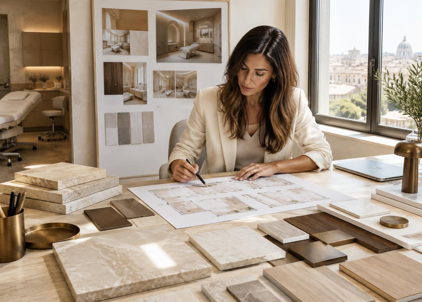 Interior designer sviluppa il progetto su misura di un Beauty Center